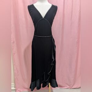 Black Velvet V-Neck Salsa Dress (Large)